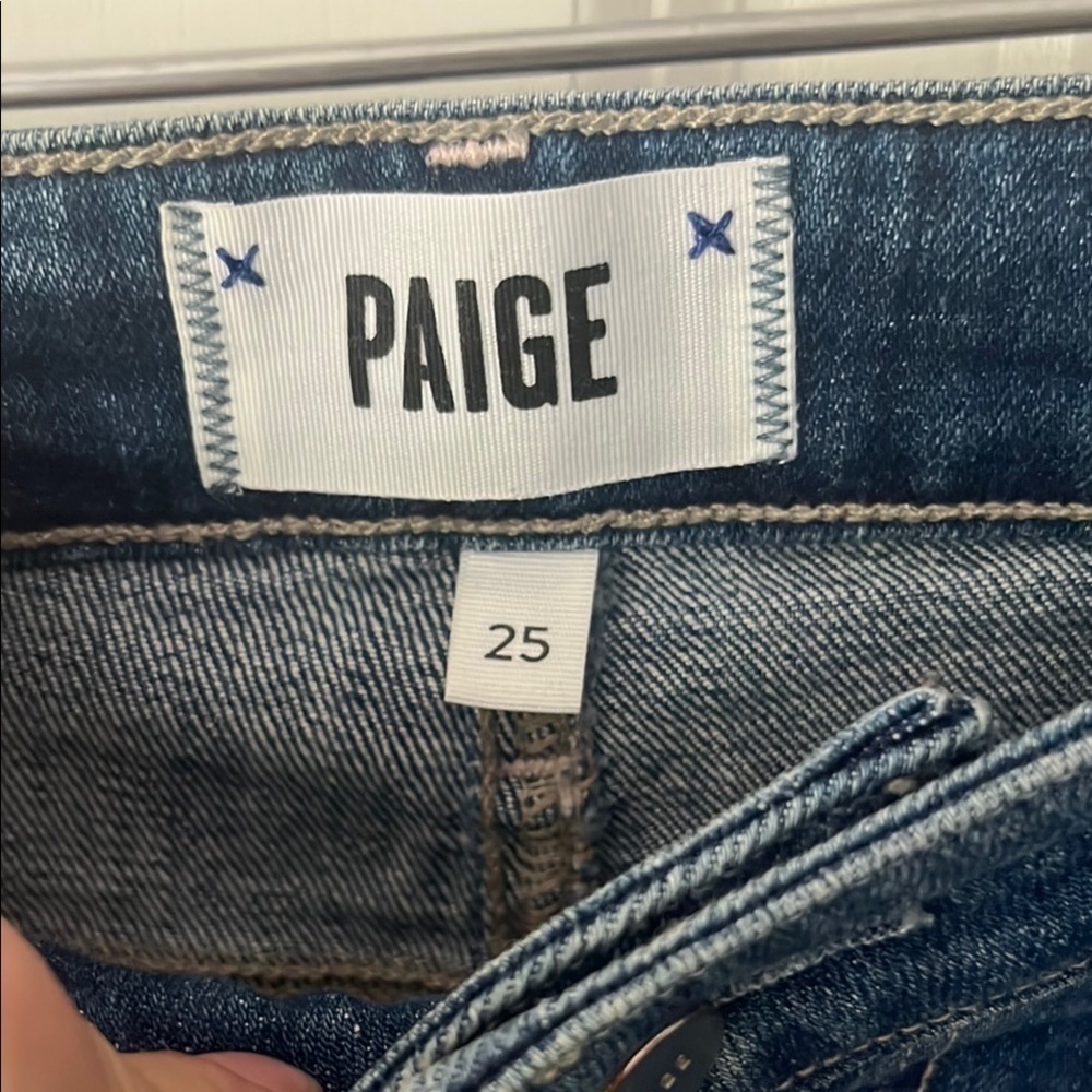 PAIGE Nellie Culotte Indigo Blue Ankle Cropped wide leg Jeans Classic Style - Picture 7 of 14